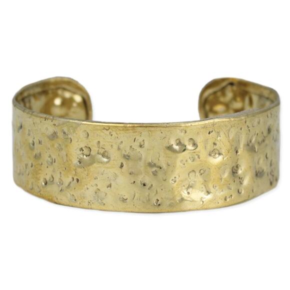 Forged From Gold Textured Cuff Bracelet - Picture 2 of 2
